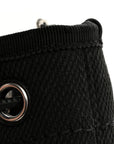 Canvas Deauville Drawstring Bucket Bag Black