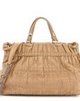 Gaufre Lambskin Cannage Delices Tote Beige