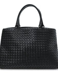 Nappa Intrecciato Milano Tote Black