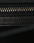 Lambskin Studded Medium D1ORama Flap Bag Black