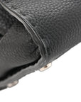 Cuoio Romano Selleria Bi-Color Large Peekaboo Iconic Satchel Black Mou