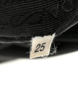 Tessuto Nylon Saffiano Double Buckle Messenger Shoulder Bag Black