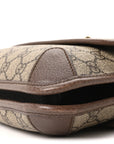 GG Supreme Monogram Web Small Neo Vintage Double Flap Messenger Bag Beige New Acero