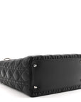 Lambskin Cannage Medium Lady D1OR Black
