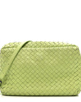 Nappa Intrecciato Small Camera Bag Acid Kiwi