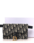 Oblique Saddle Belt Bag Blue
