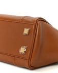 Supple Shiny Lambskin Little New Luggage Soft Tan
