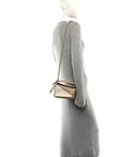 Calfskin Mini Woven Puzzle Bag Beige White