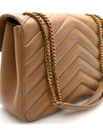Lambskin Chevron Quilted Large LouLou Natural Tan