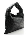 Calfskin Intrecciato Small Hop Black