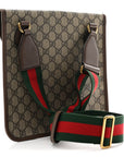 GG Supreme Monogram Web Medium Neo Vintage Flap Messenger Bag Beige New Acero
