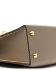 Epsom Mini Kelly Sellier 20 Etoupe