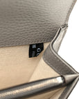 Pebbled Calfskin Small Dionysus Shoulder Bag Dusty Grey