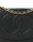 Lambskin Timeless CC Wallet On Chain WOC Black