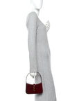 Patent Calfskin Le 5 A 7 Mini Hobo Red Grenat