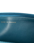 Caviar Quilted Boy Wallet On Chain WOC Blue