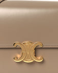 Shiny Calfskin Medium Triomphe Smoked Brown