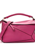 Calfskin Medium Puzzle Bag Fuchsia