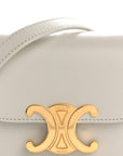 Shiny Calfskin Mini Triomphe Chalk