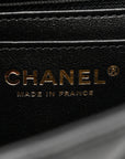 Lambskin Quilted Mini Rectangular Flap Black