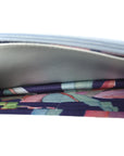 Canvas Quilted Jungle Jeans Wallet on Chain WOC Multicolor