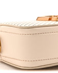 Perforated Calfskin Small Snapshot Camera Bag Tapioca