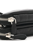 Nappa Soft Padded Mini Triangle Crossbody Pouch Black