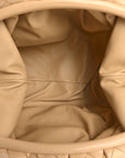 Nappa Maxi Intrecciato The Pouch Oversized Clutch Almond