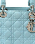 Lambskin Cannage Medium Lady D1OR Light Blue