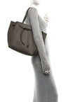 Soft Grained Calfskin Small Belt Cabas Phantom Taupe