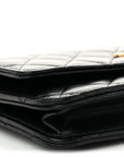 Lambskin Quilted CC Pearl Crush Wallet on Chain WOC Black