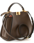 Vitello Tahiti Burro Bi-Color Medium Peekaboo Iconic Essentially Satchel Maya Camelia Confetto