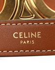 Smooth Calfskin Medium Strap Ava Triomphe Shoulder Bag Tan