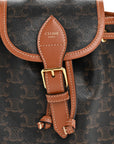 Triomphe Canvas Calfskin Mini Folco Backpack Tan