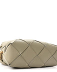 Lambskin Maxi Intrecciato Small Cassette Camera Bag Travertine