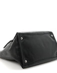 Glace Calf Twin Pocket Tote Black