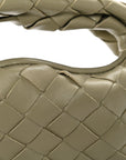 Calfskin Intrecciato Mini Hop Travertine