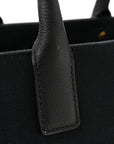 Canvas Calfskin La Medusa Small Tote Black