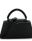 Taurillon Capucines East West MM Matte Black