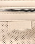 Perforated Calfskin Leggero Intrecciato Belt Bag Mist Plaster