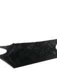 Embroidered 3D Macrame D-Lace Sun Medium Book Tote Black