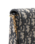 Oblique Saddle Chain Pouch Blue