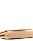 Caviar Quilted Wallet on Chain WOC Beige