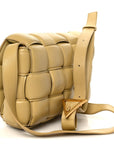 Nappa Maxi Intreccio Padded Cassette Crossbody Bag Tapioca