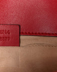 Calfskin Matelasse Mini GG Marmont Shoulder Bag Hibiscus Red