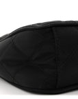 Nylon Tessuto Impuntu Quilted Crossbody Bag Black