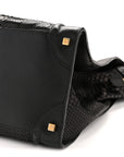 Snakeskin Large Luggage Black