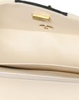 Lambskin Quilted Mini Rectangular Flap White Black