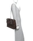 Lambskin Cannage Large Lady D1OR Brown
