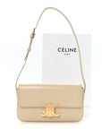 Natural Calfskin Triomphe Shoulder Bag Pampa